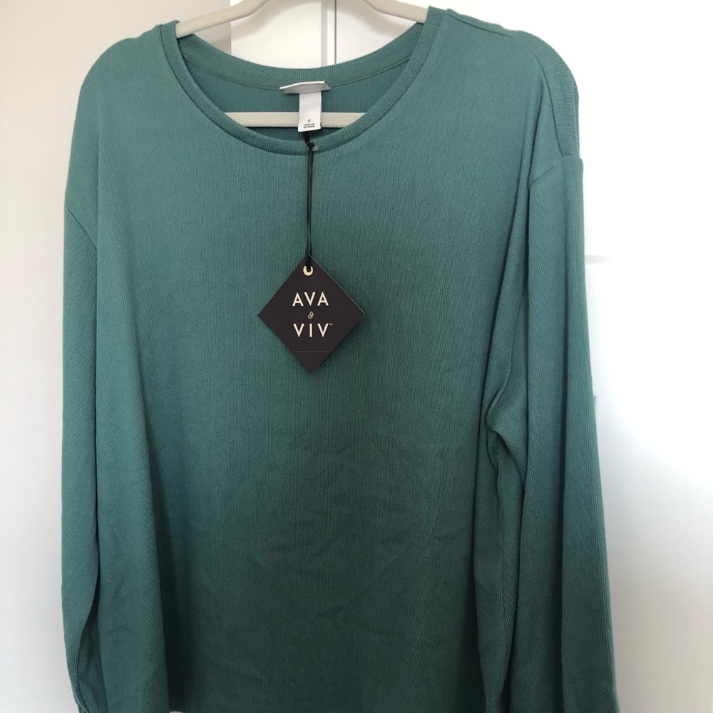 Ava & Viv Green Long Sleeve Top